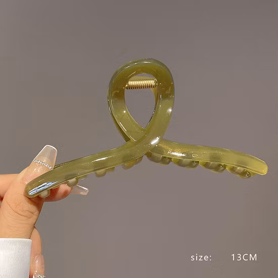 Artiglio per capelli grande trasparente in acrilico per ragazza, clip per capelli da donna, artigli