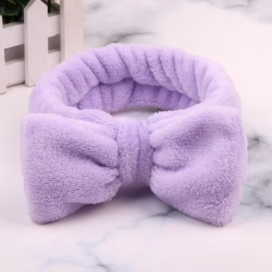 Fasce per orecchie di coniglio grandi per donna Fasce elastiche per capelli in pile di corallo SPA Bagno Doccia Fascia per capelli Make up Wash Accessori per capelli viso